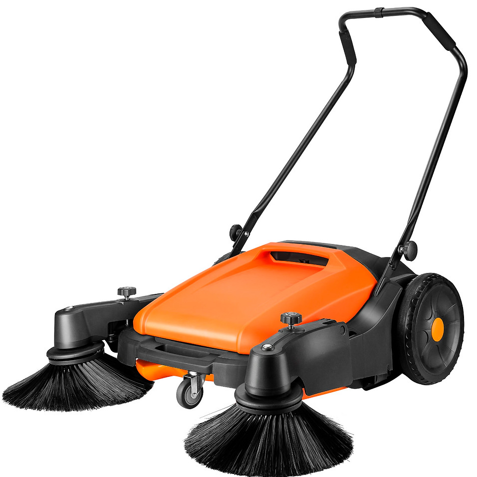 Industrial Floor Sweeper, Dual Side Brooms,39″ Walk-behind Floor Sweeper, C38