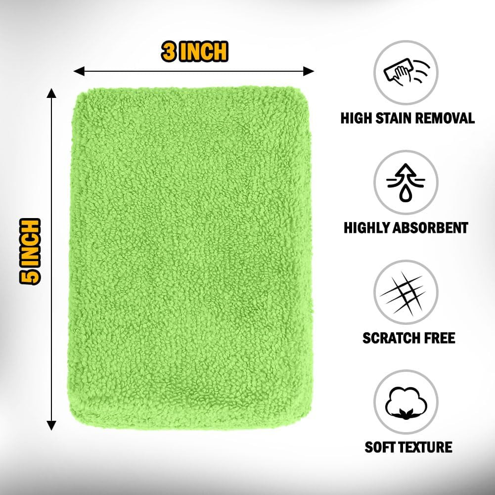 Microfiber Applicator Pads Scratch-Free Car Wash Sponge for Cleaning Premium W