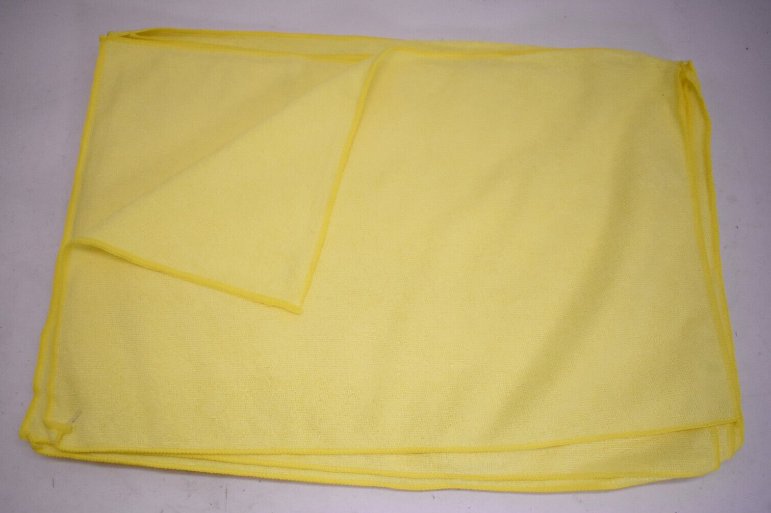 Pack of 10 Microfiber Cloth 40 x 60cm Car Cleaning Towels w/ Stitch Edge Yellow