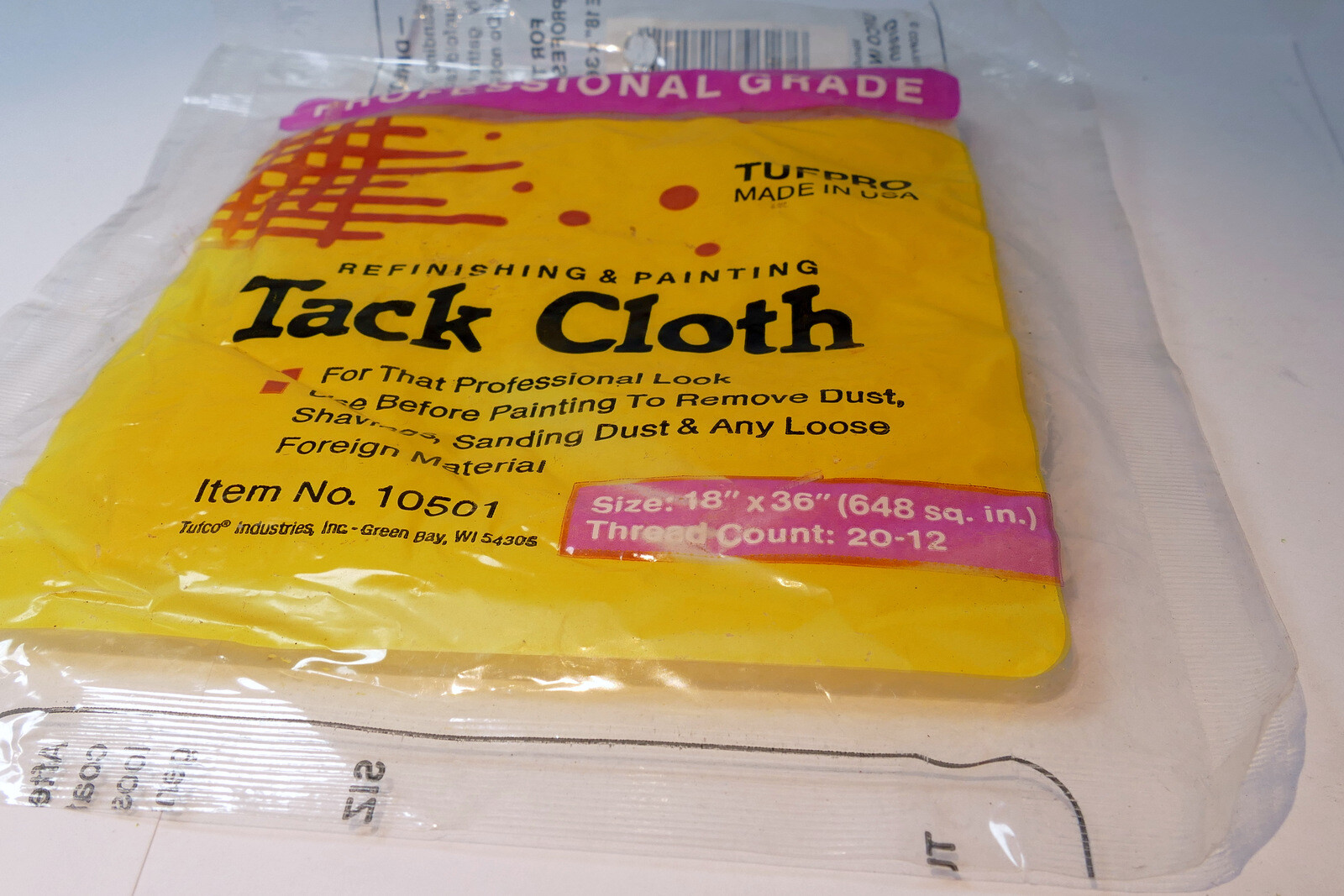 Turfpro USA TACK CLOTH 18″ X 36″ SUPER TUFF thread count 20-12