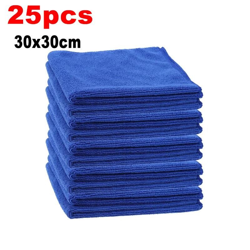 Microfiber Soft Cloths 30x30cm, Quick‑dry, Car & Home Cleaning, 25‑pcs.