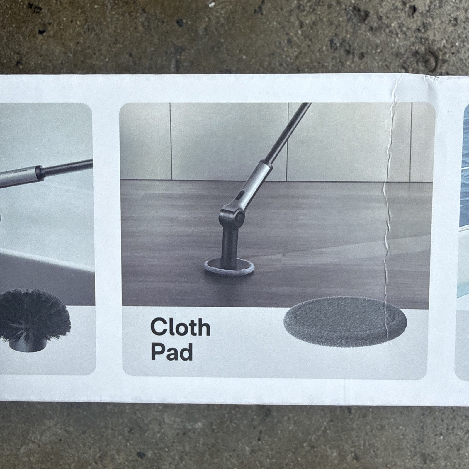 HOTO Flexi Cordless Spin Scrubber w Telescoping Handle 8 Attachments NEW (40B)