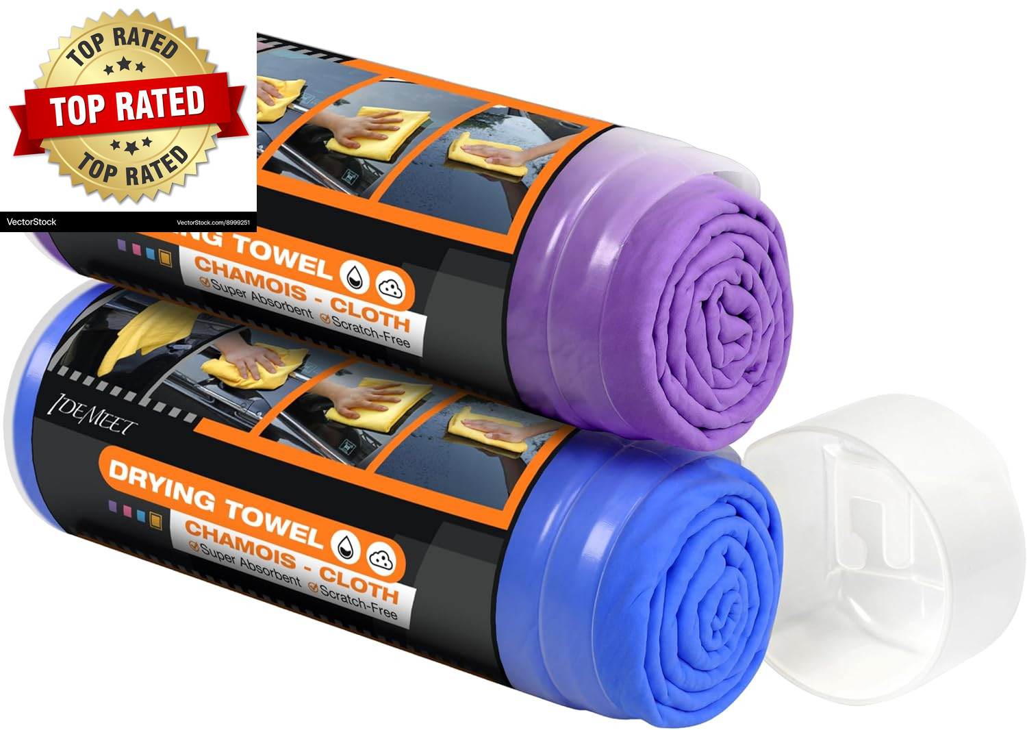 Premium Shammy Towel for Car, Super Absorbent 2 Pack 26″”X17″” Car Drying Towel