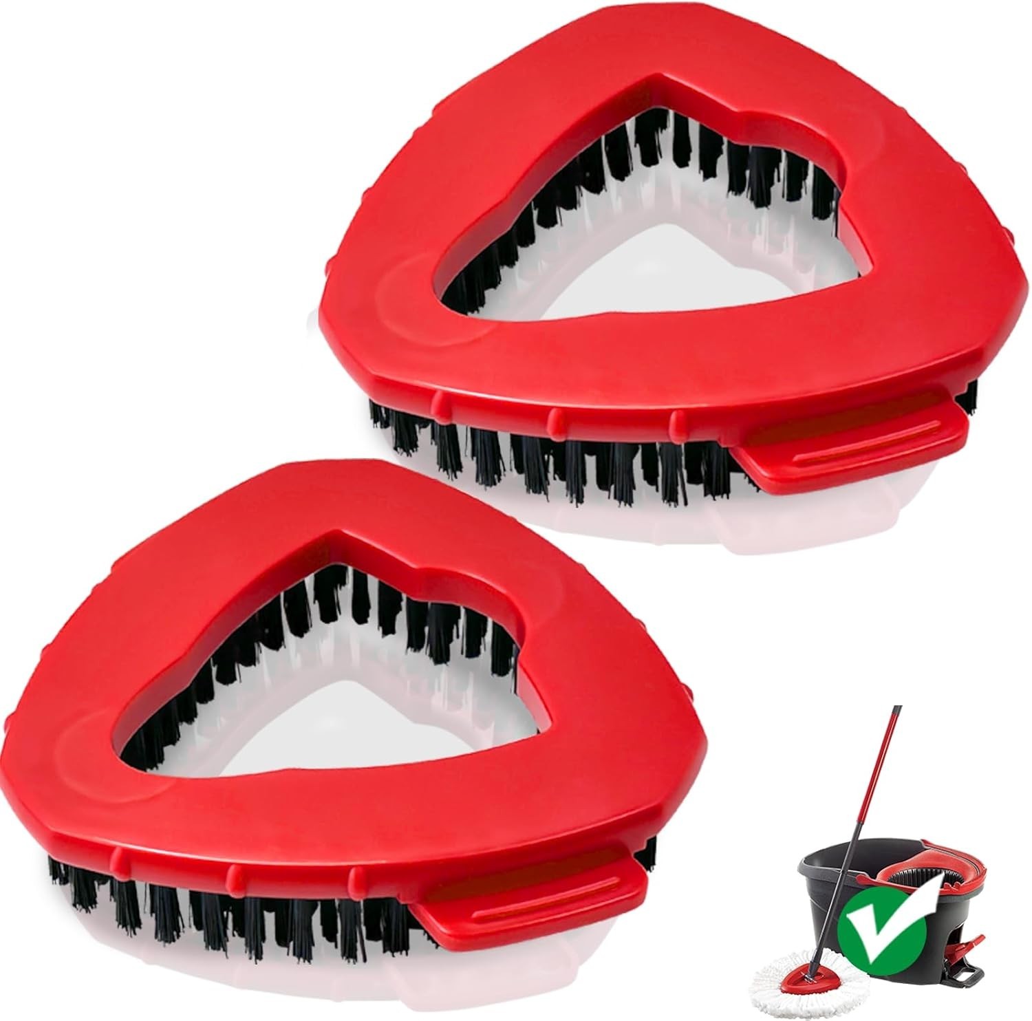 Multi-Surface Stiff Bristle Cleaning Brushes – 2 Pack for Home and Bathroom