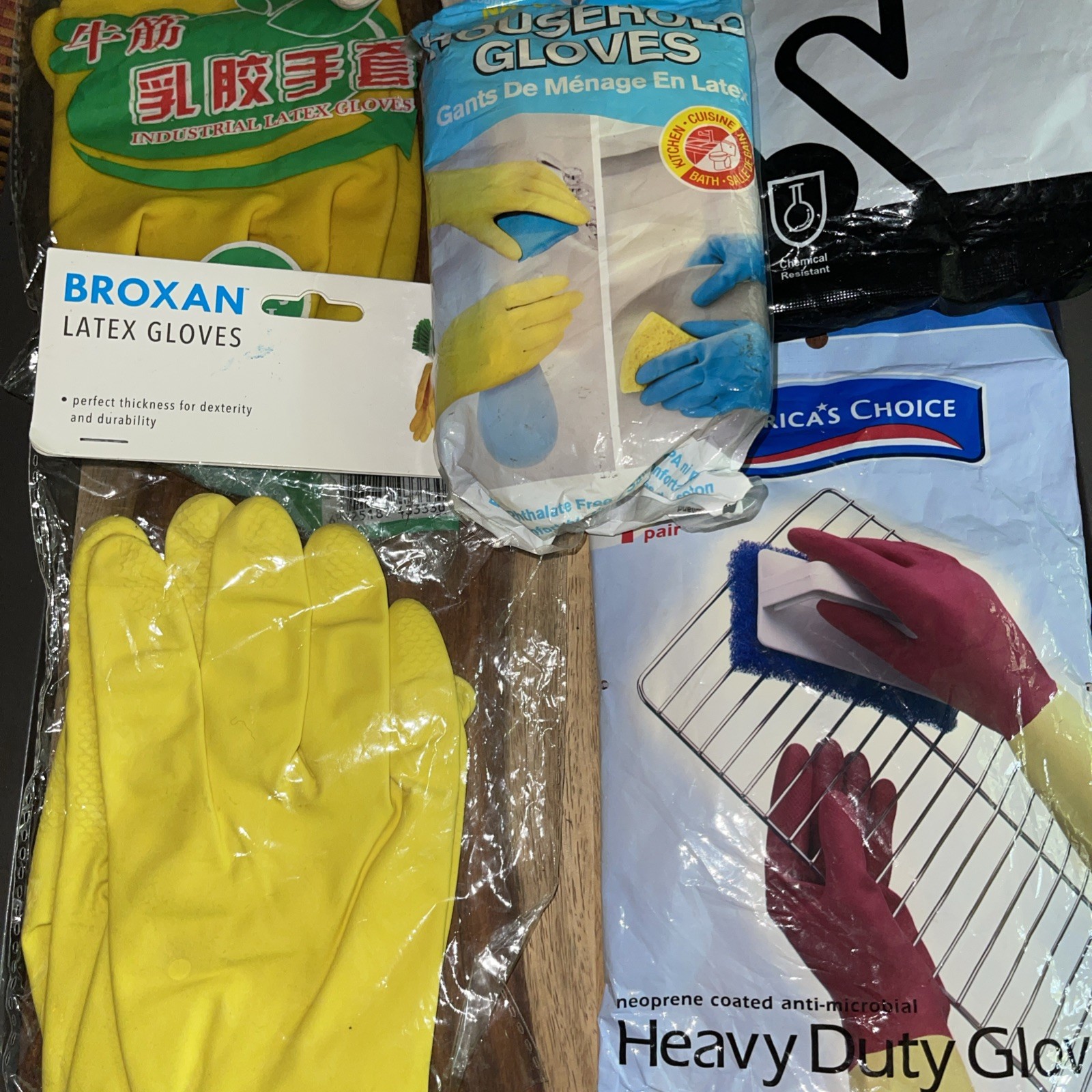 8x House cleaning gloves Housecleaning Painting Reusable Heavy Duty 8 Pairs NEW