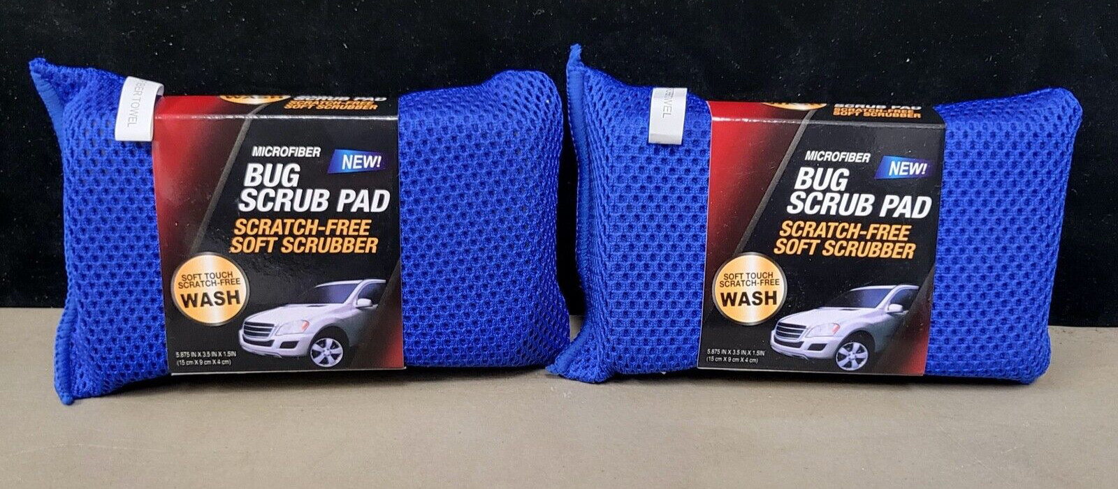 Microfiber Bug Scrub Pad, Scratch Free Soft Scrubber 2 pack