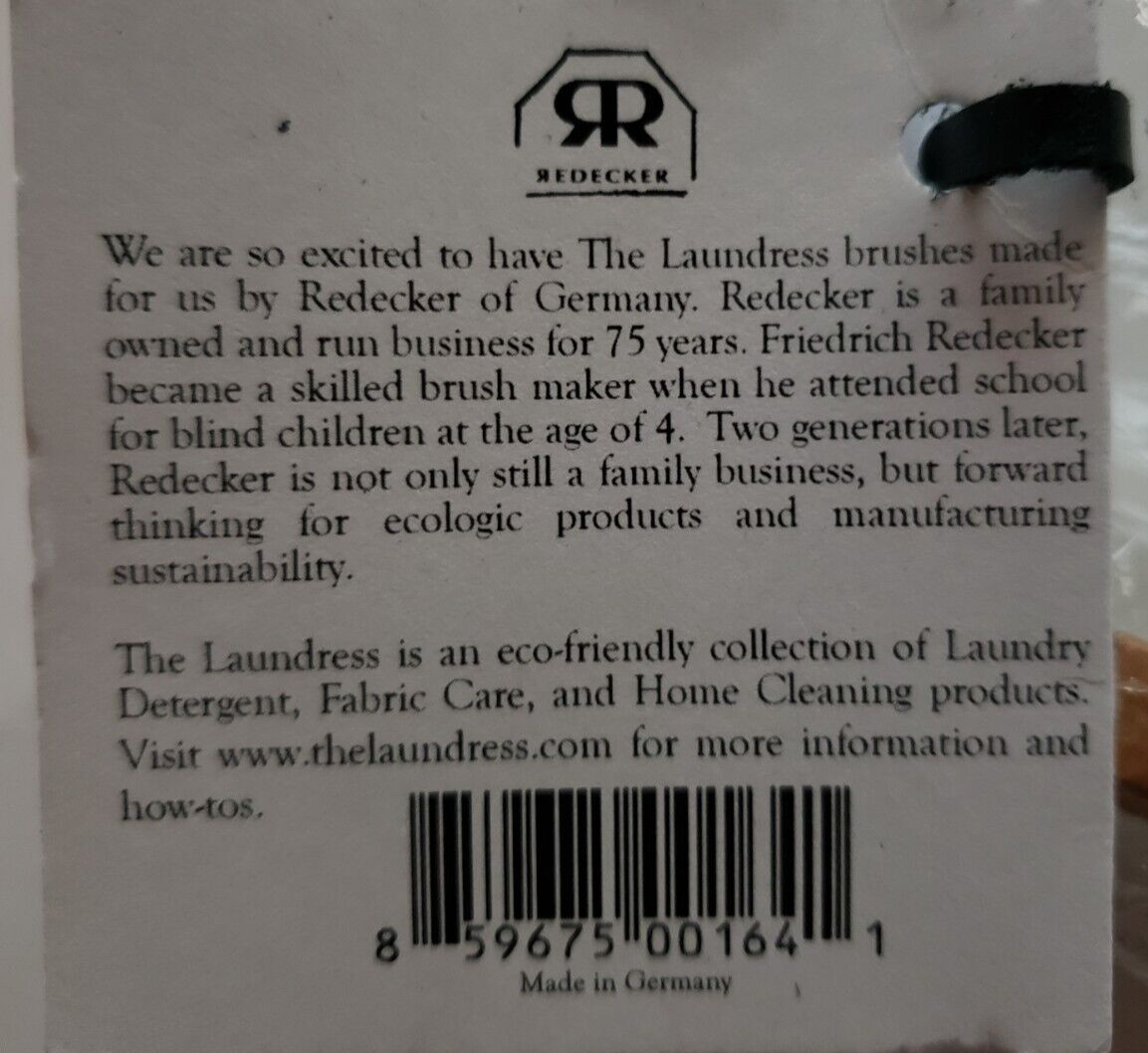 The Laundress / Redecker of Germany – Dish Brush – Beech Wood – NEW