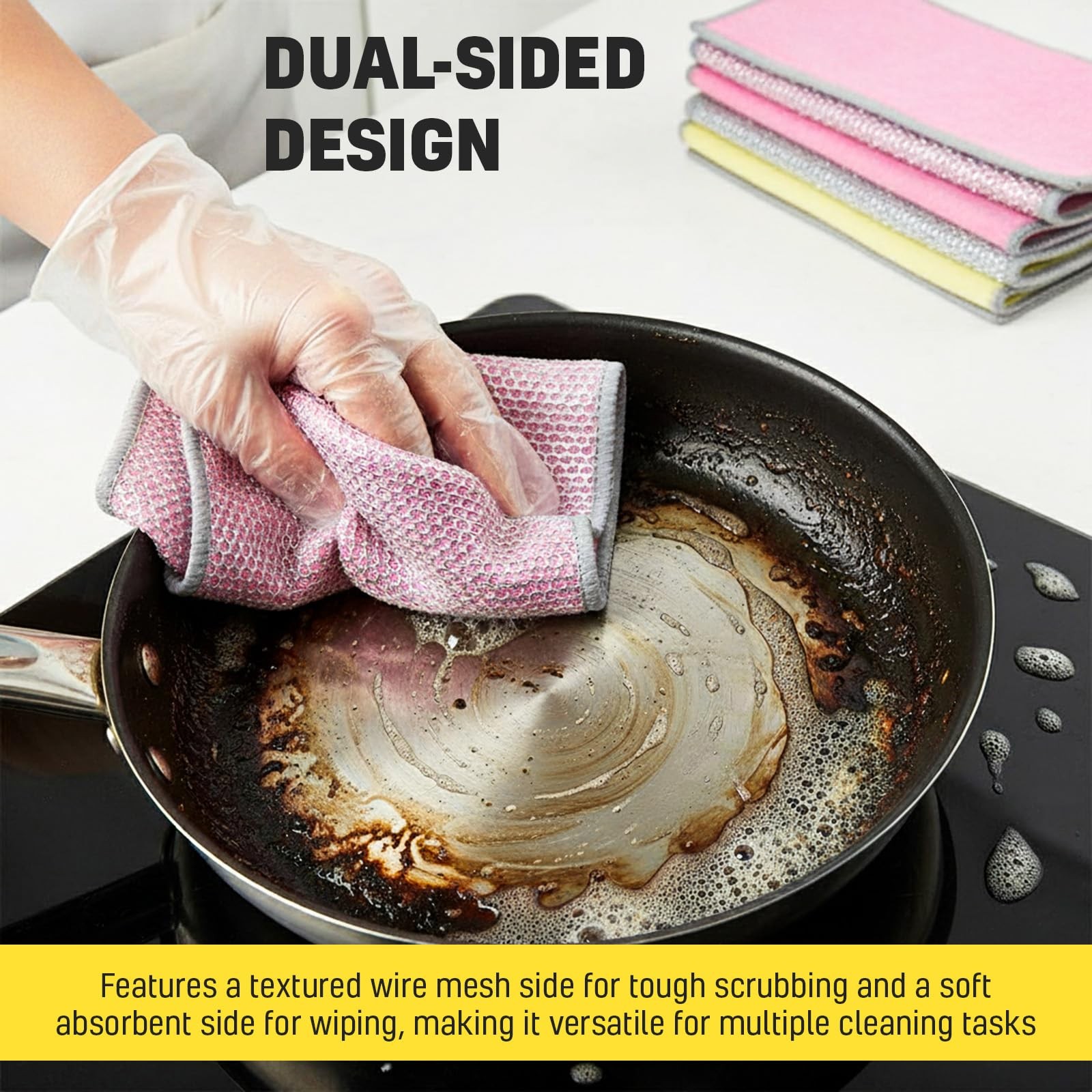 NEW 2026 | Non Scratch Wire Dishcloth | Metal Cleaning Rag for Kitchen Cookwa…