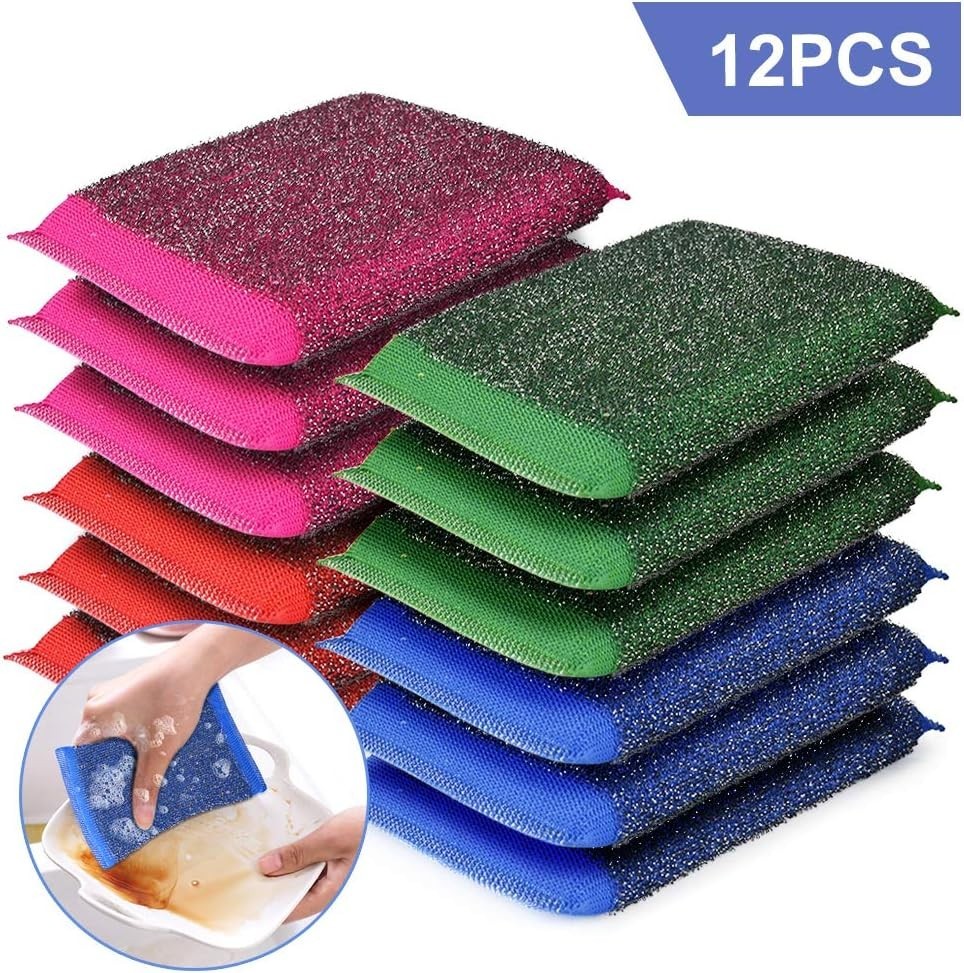 NiceGo Dish Wash Sponge, Multi-Use Heavy Duty Scrub for Dishwashing 12 Units