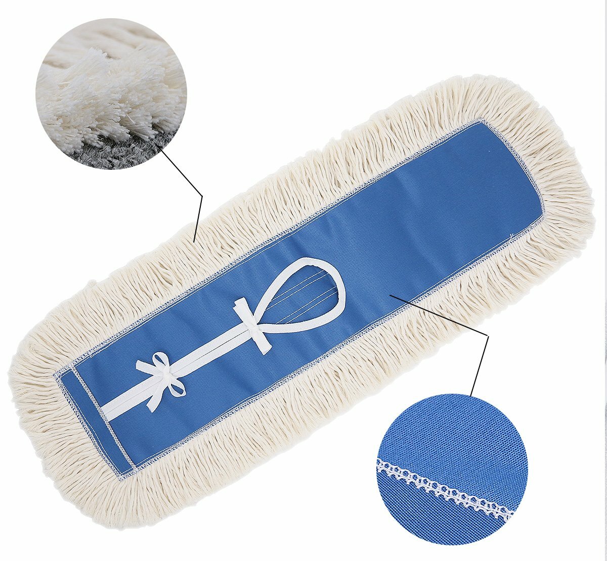 24” Industrial Strength Cotton Dust Mop Head Refill Thick Tufted Replacement