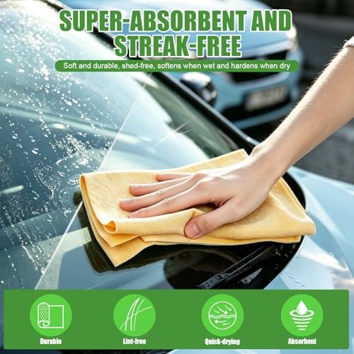 Green Microfiber Cleaning Cloth Kit – 4PCS Car Washing Cloths