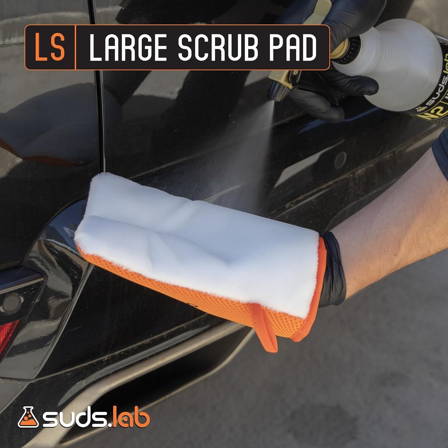 Heavy Duty Scrub Pad for Car Wash, Upholstery, and Interior Cleaning Mitt