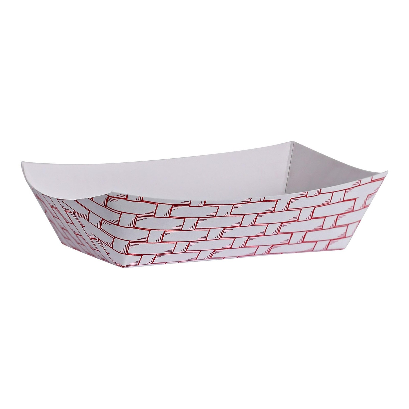 Boardwalk 30LAG040 Paper Food Baskets, 6 oz Capacity, Red/White (Case of 1000)