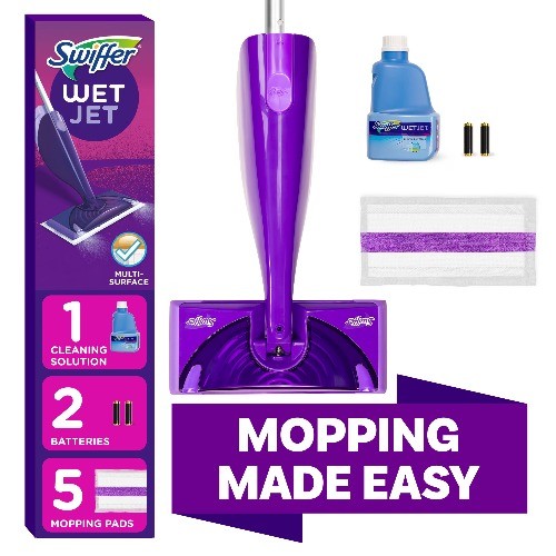 Swiffer Wet Jet with Refill, Unscented, 1 Handle + 1 Solution