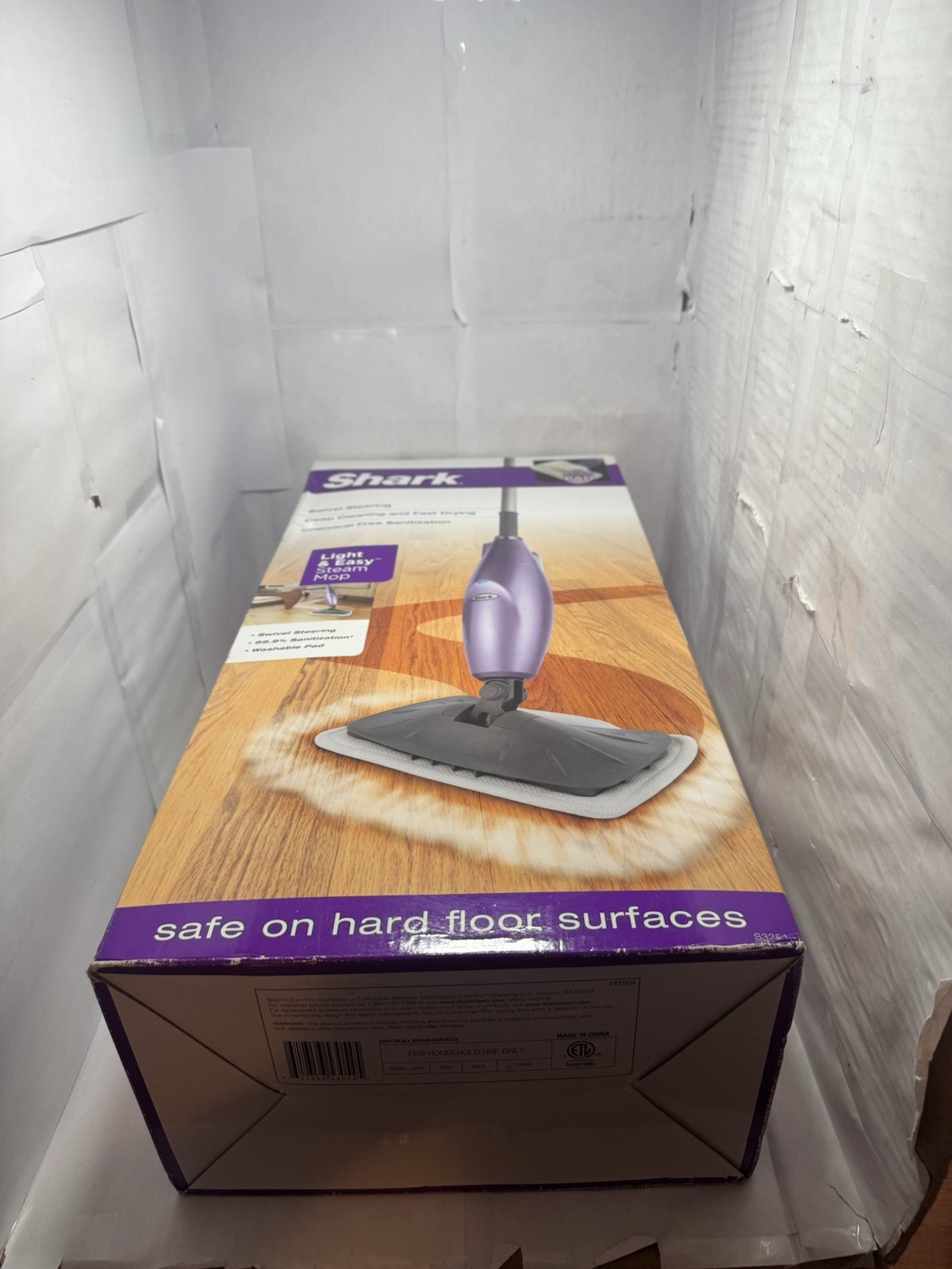 Shark Light & Easy Steam Mop Swivel Steering Purple Open Box New