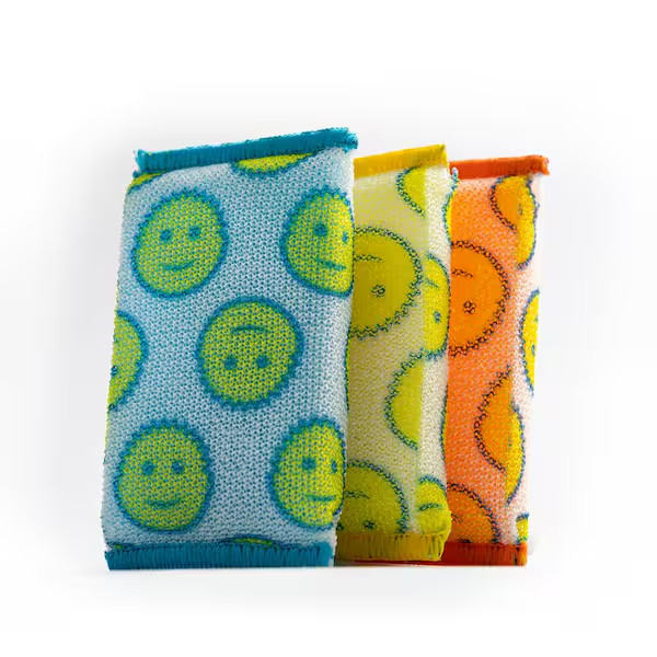 Scratch Free Scouring Pads 3 Pack Heavy Duty Kitchen Cleaning Scrub Pads