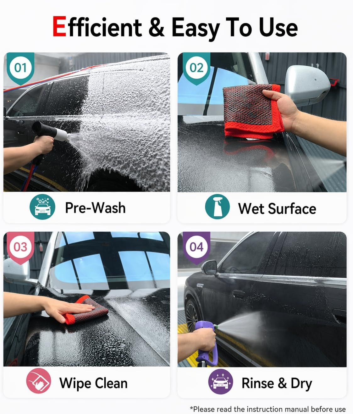 3-In-1 Clay Towel Kit for Car Detailing, 12″ X 12″ Clay Towels & Clay Mitt, Upgr