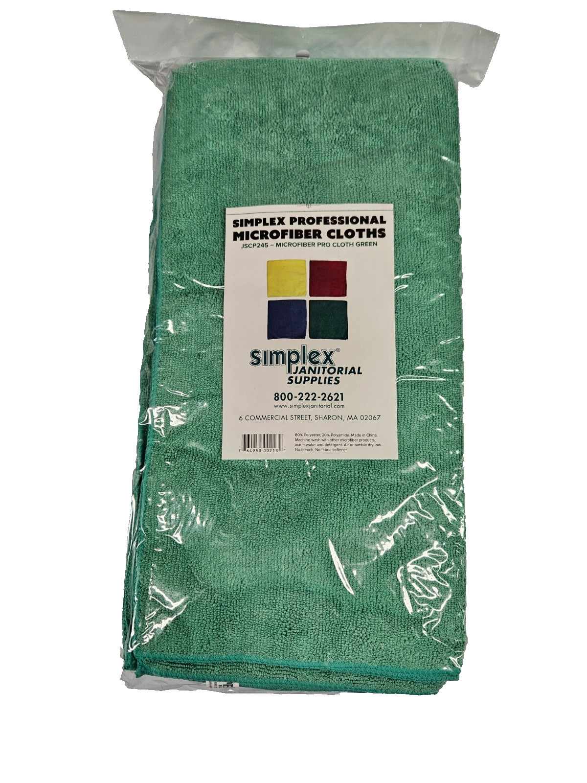 Microfiber Pro Cloth 16″x16″, Green, 12/Pack, JSCP245