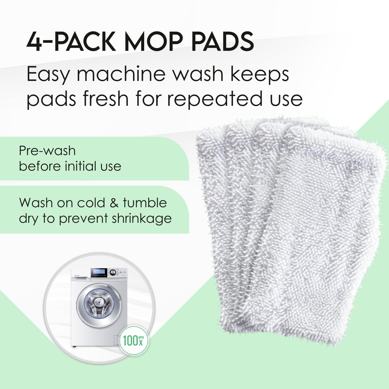 4-Pack Mop Pads for Shark Steam Mop SK Series & S Series – Shark Steam Replac…