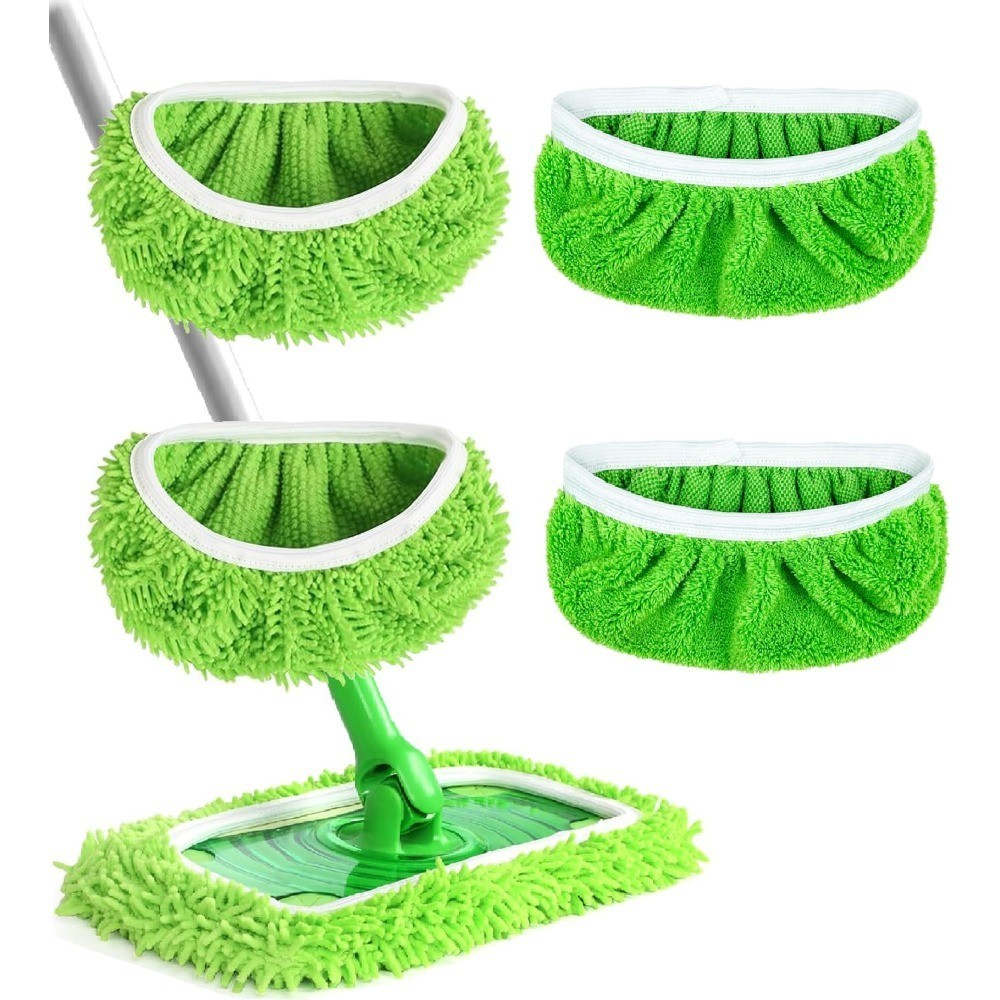 Reusable Microfiber Mop Pads Washable Wet Pads Compatible with Swiffer Sweeper