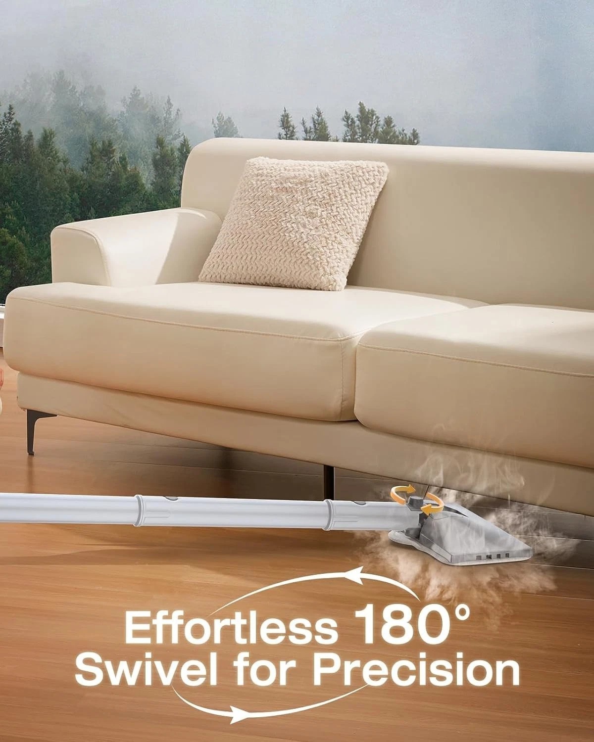 Multi-Surface 10-in-1 Steam Cleaner: 350ml Tank, 10s Heat-Up, Safety Features