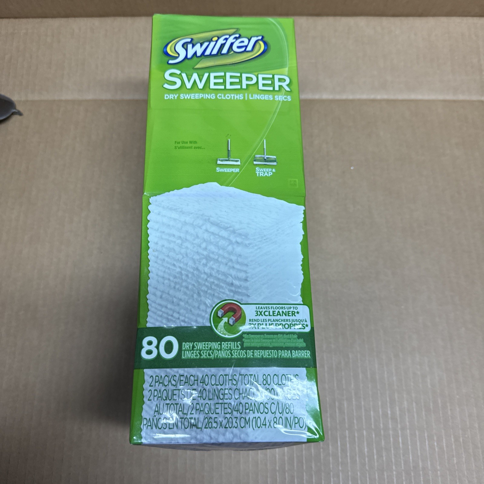 SWIFFER Sweeper Dry Sweeping Cloths 80 Count Refills NEW Sealed