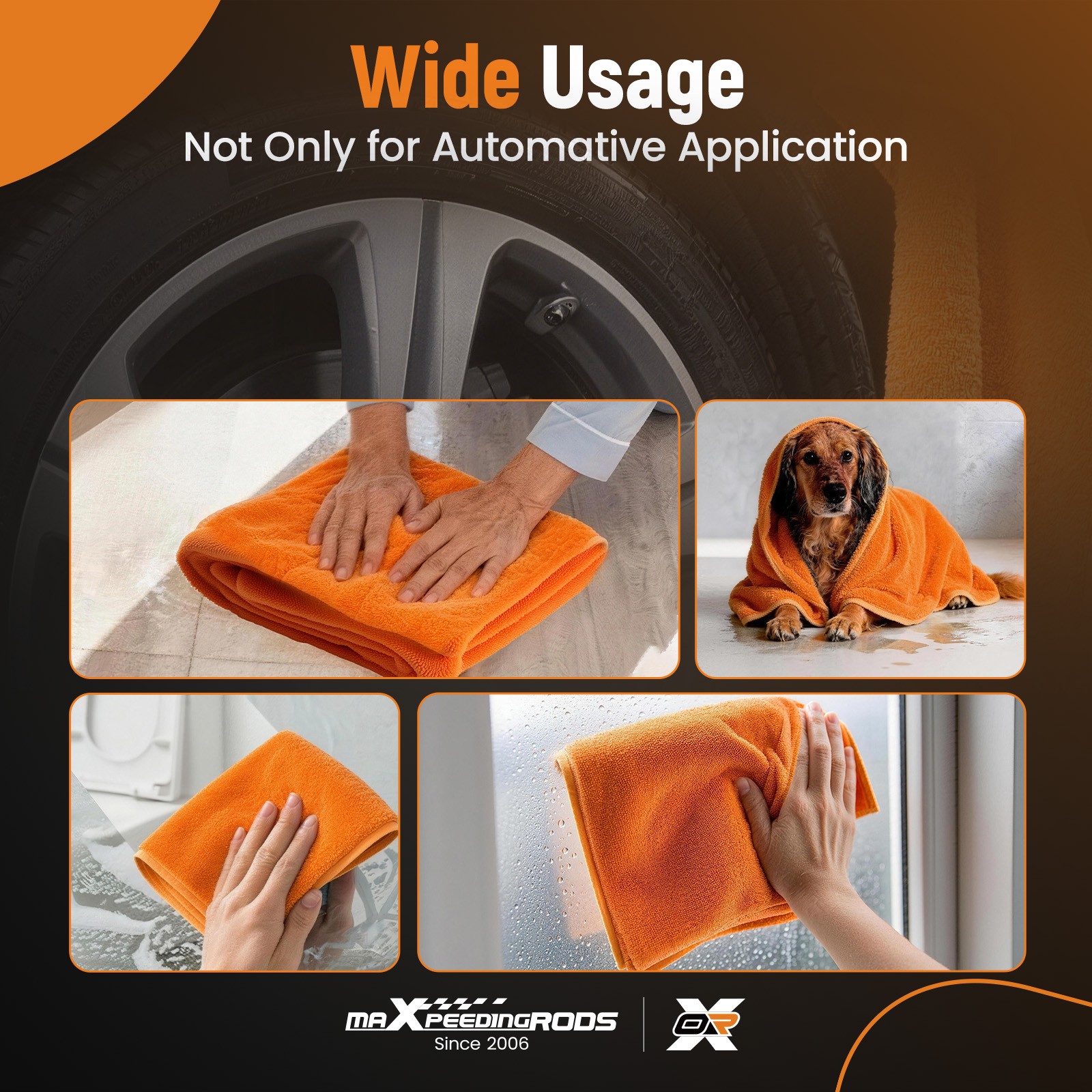 1200GSM Car Wash Towel 20″x24″ Microfiber Drying Detailing Professional Cloth
