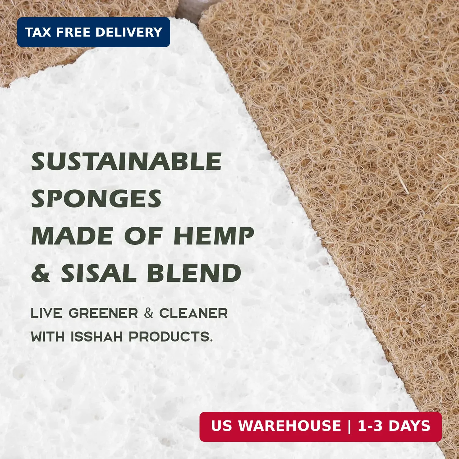 12 Pack Natural Sisal Hemp Scrub Sponges Kitchen Dish Cleaner Eco Friendly Vegan
