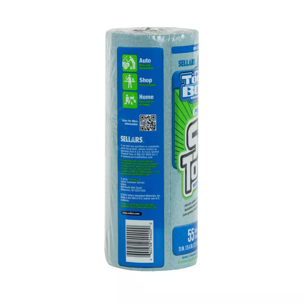 Z400 Blue 55-Count Roll of Shop Towel Cleaning Wipes