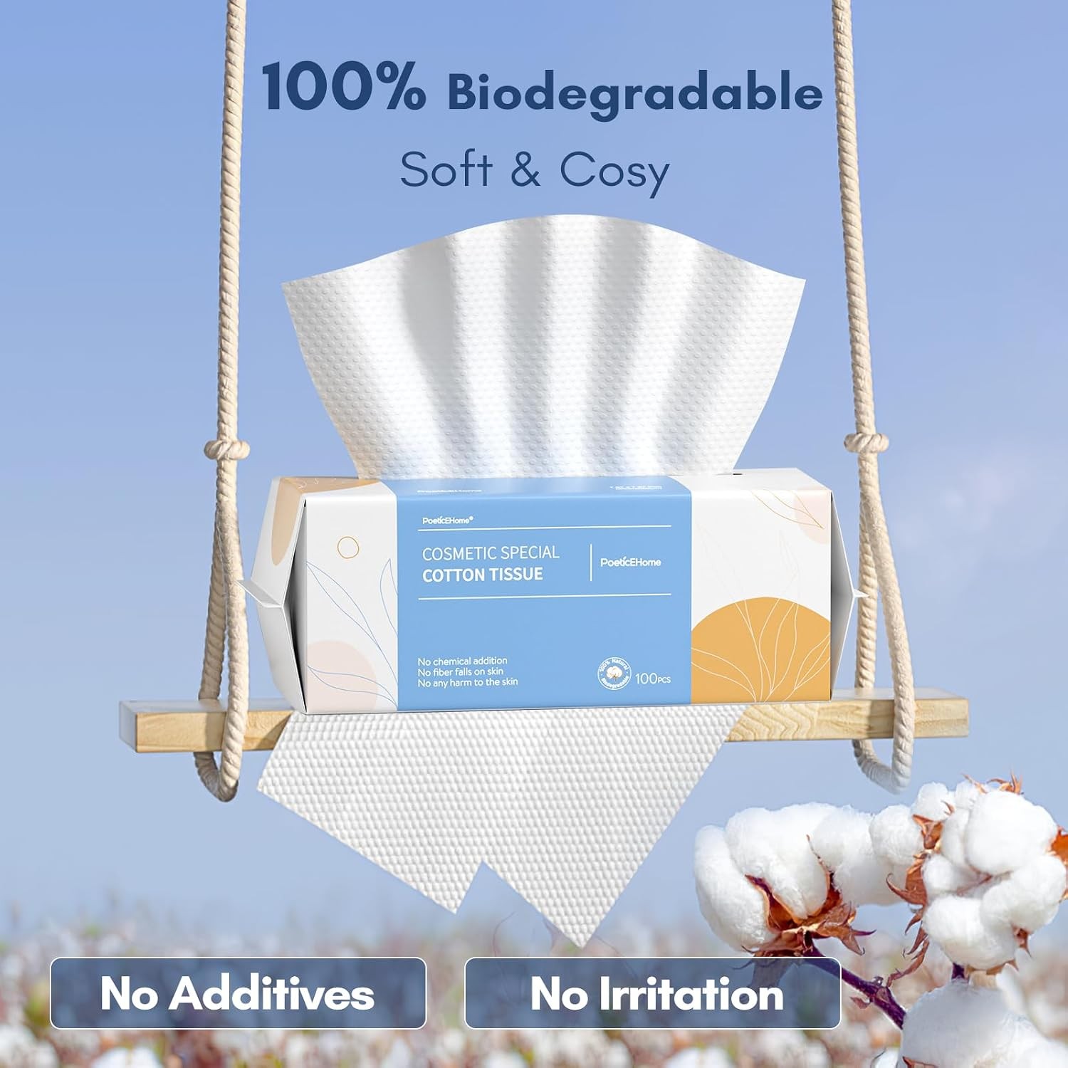 Face Towel Disposable – Ultra Soft Cotton Tissue Dry Wipes – Lint Facial