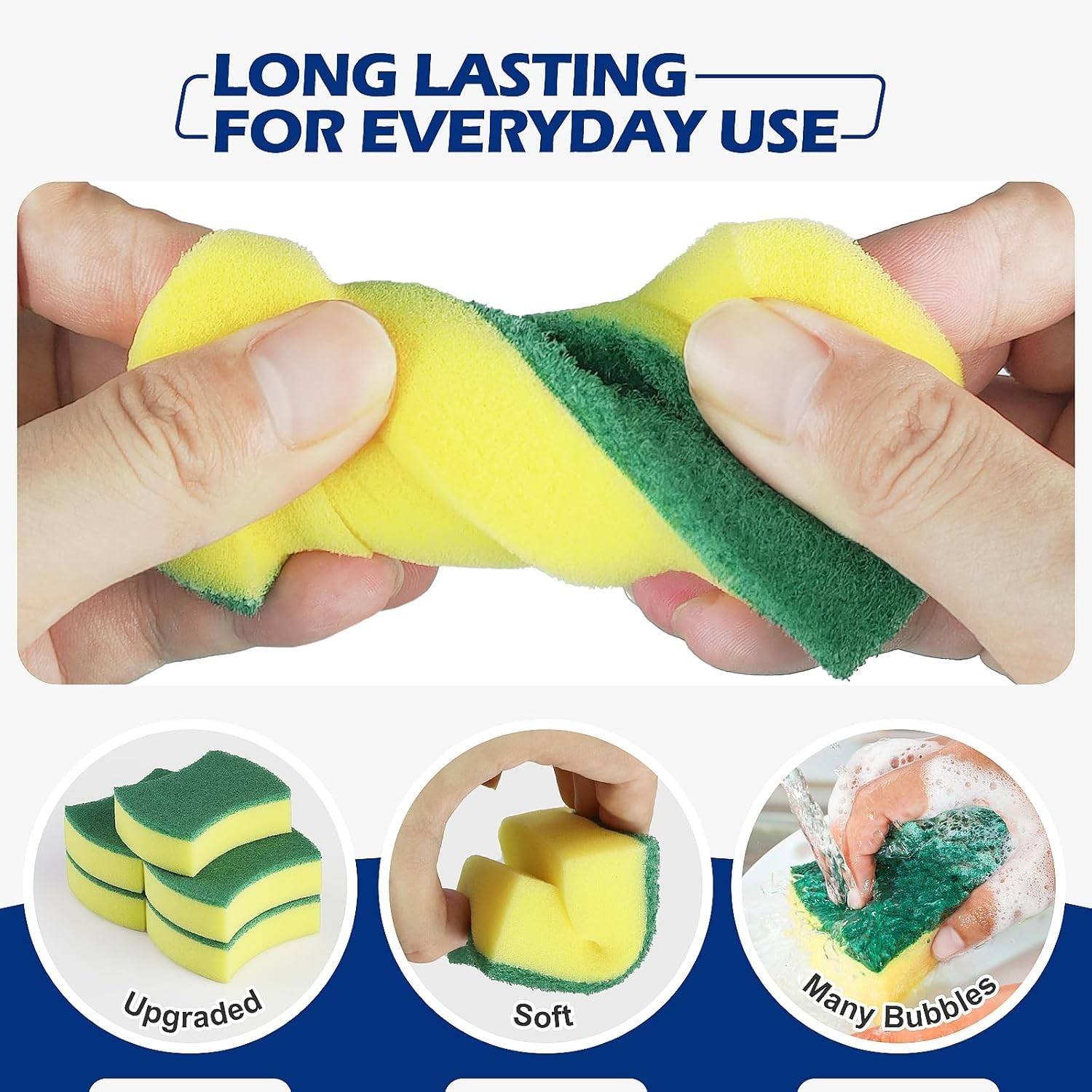 Eco-Friendly Kitchen Cleaning Sponges – 300 Pack
