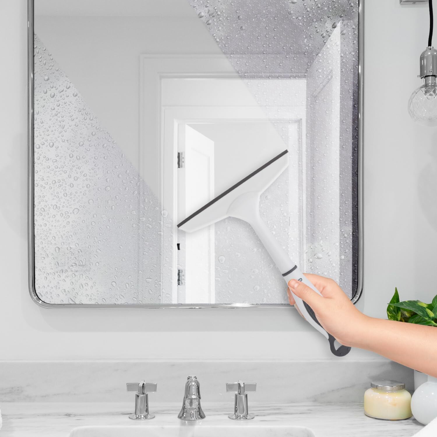Superio 6″ Window Rubber Squeegee with Hanging Loop, 2 Pack, Red and Gray