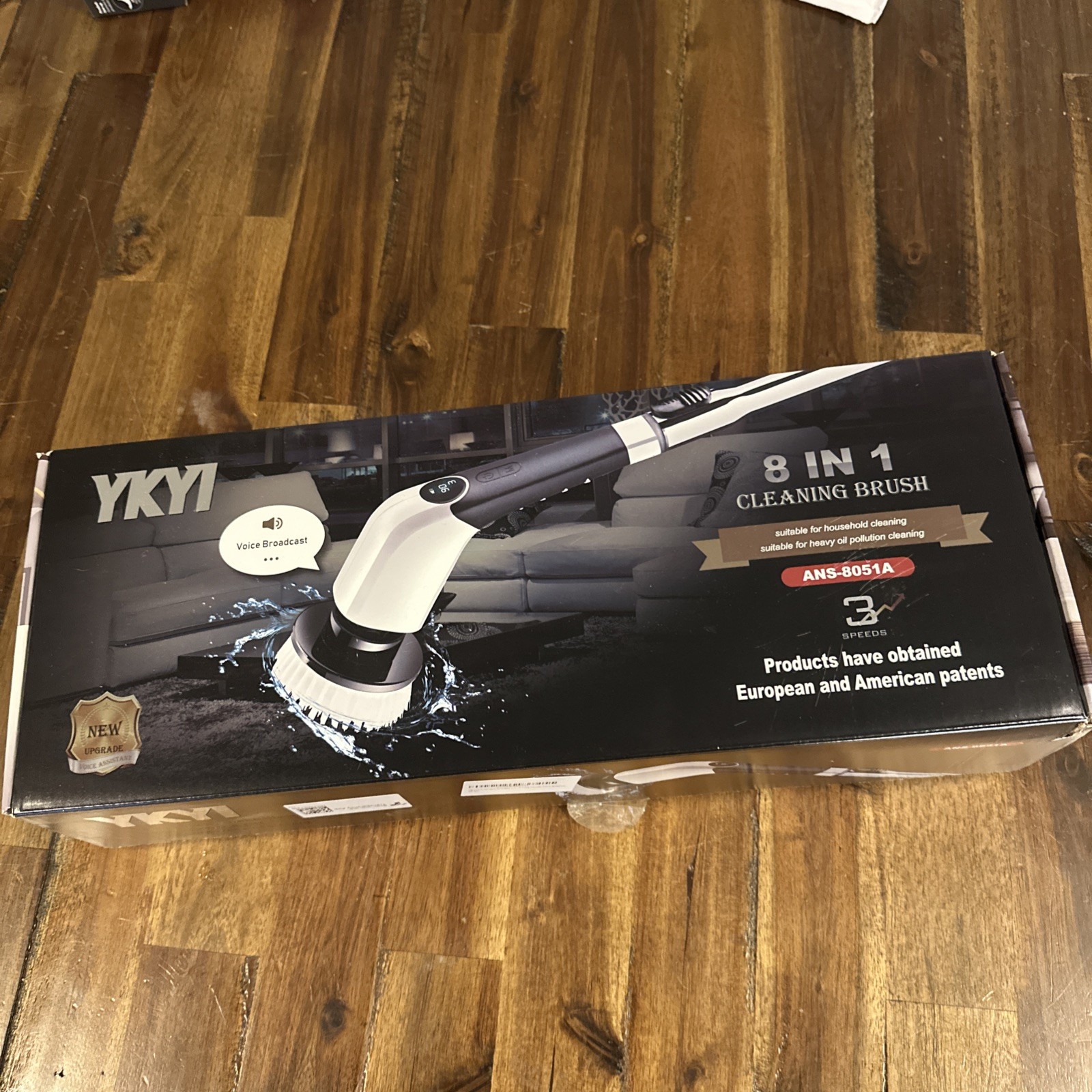 YKYI 8 in 1 Power Cleaning Brush ANS-8051A Wireless Multiple Heads