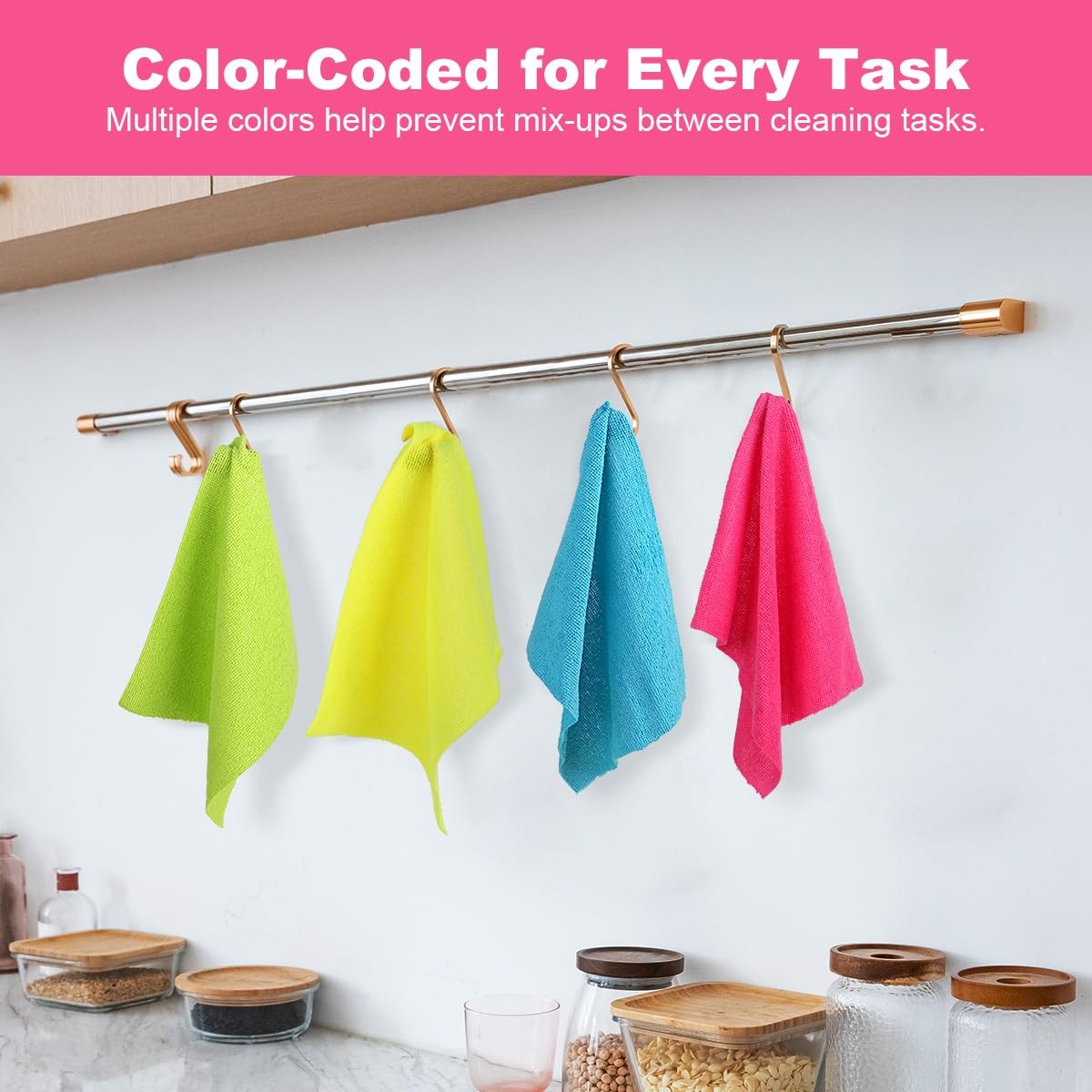 UNIMADE Microfiber Cleaning Cloth, 120 Pack Reusable Paper Towels Microfiber …