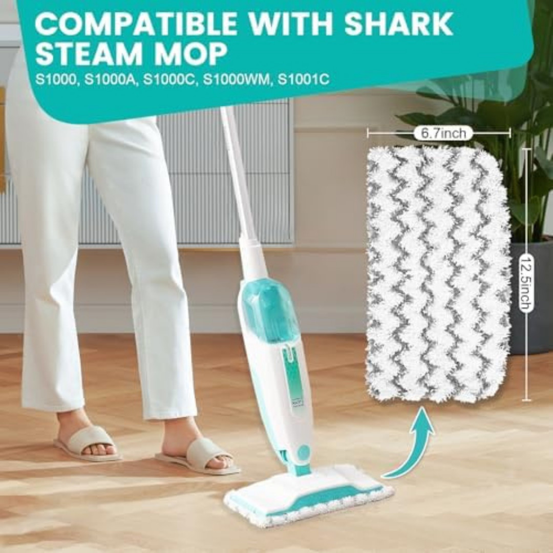 6 Pack Steam Mop Replacement Pads for Shark Steam Mops