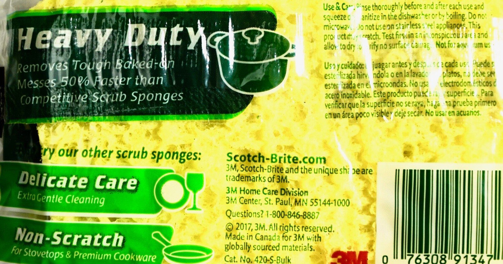 3M Scotch-Brite Heavy-Duty Scrub Sponges, Lot of 4, 10, 19 or 21 Count