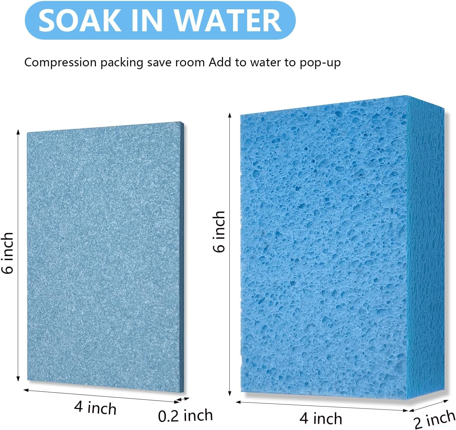 Cleaning and Washing Sponge, 3 Pack Large Extra Thick Heavy Duty Sponge Multi