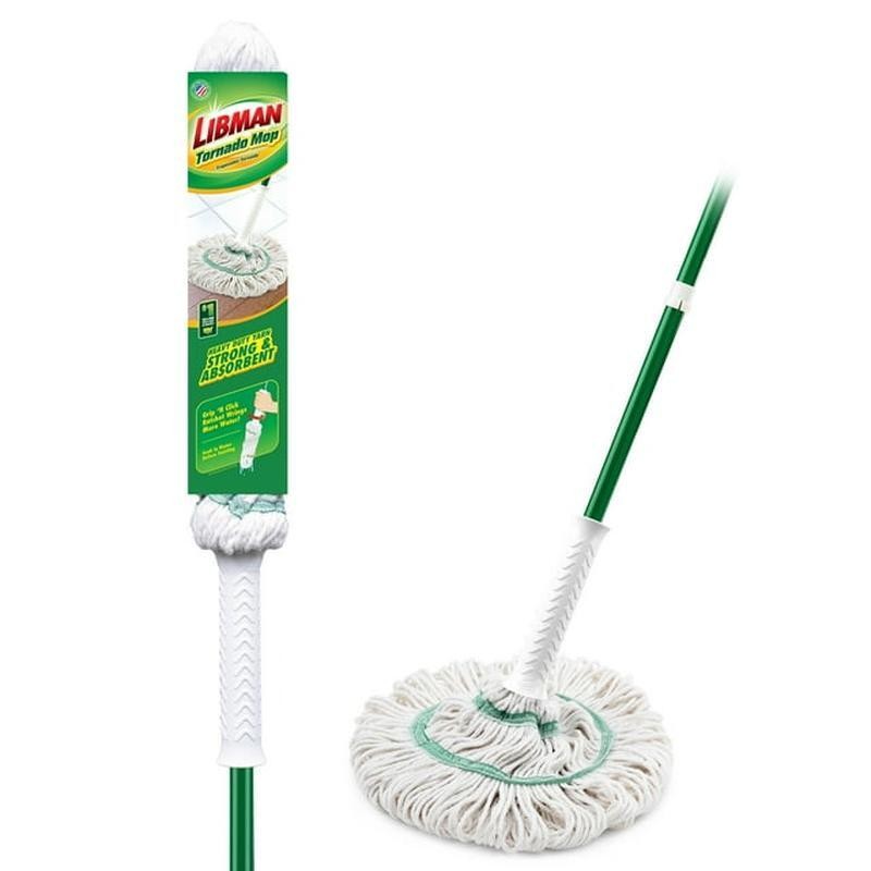 Heavy Duty Cotton Blend Twist Mop Machine Washable Grip Ratchet Easy Change New