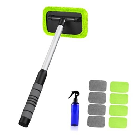 XINDELL Windshield Cleaning Tool for Car – Extendable Handle Window 17in Green