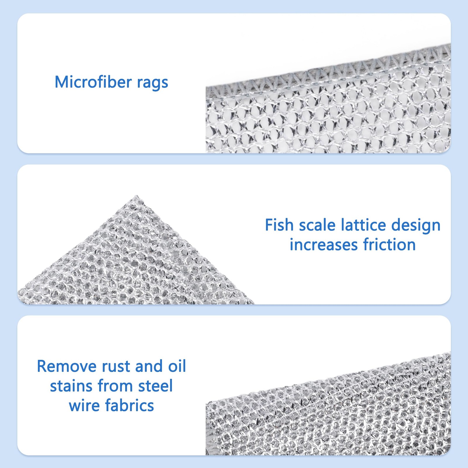 30PCS Non Scratch Wire Dishcloth Steel Wool Scrubber Scrub Pads – Kitchen Dis…