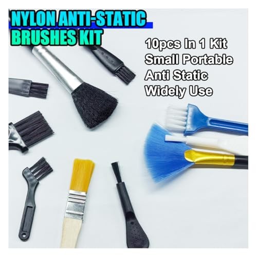 ZIMISI 10PCS Car Detailing Brush Kit – Nylon Anti-Static Car Interior Cleaning