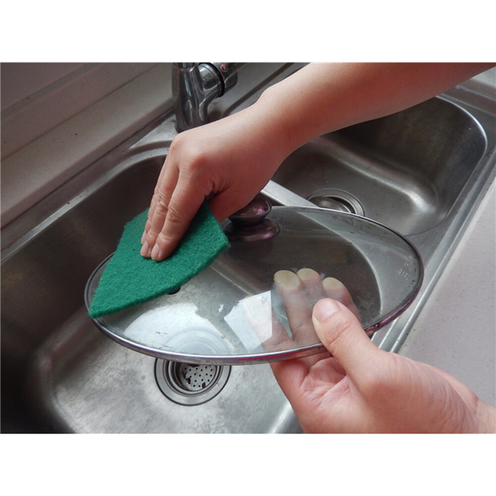 100pcs Bathroom Sponge Brush Dish Scrubber Kitchen Cleaning Dishcloth Soap
