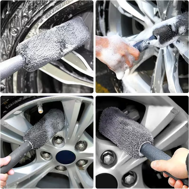 11PCS Car Wash Cleaning Kit Microfiber Towels Blush Sponge Wash Glove Polish set