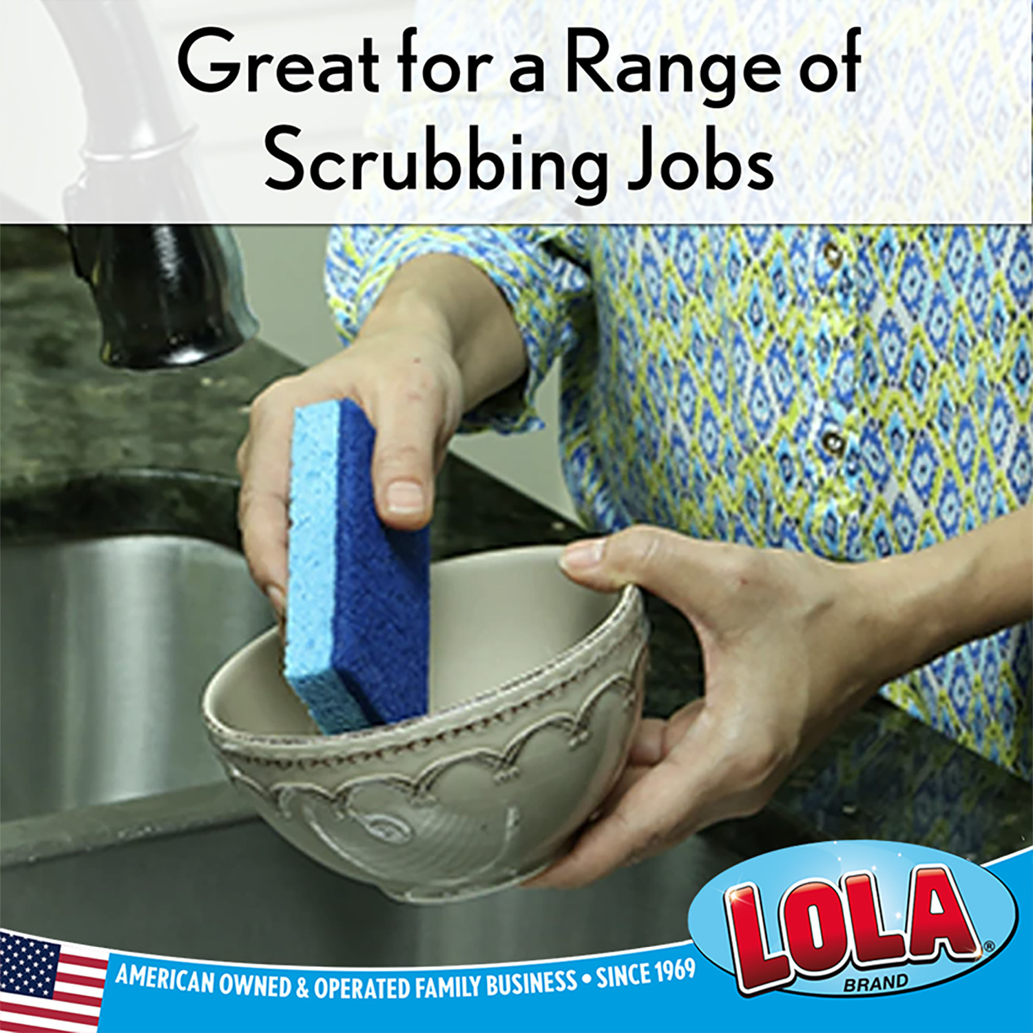 Natural Cellulose Scrub Sponges 24 Pk – All Purpose Sustainable Dishwasher Safe