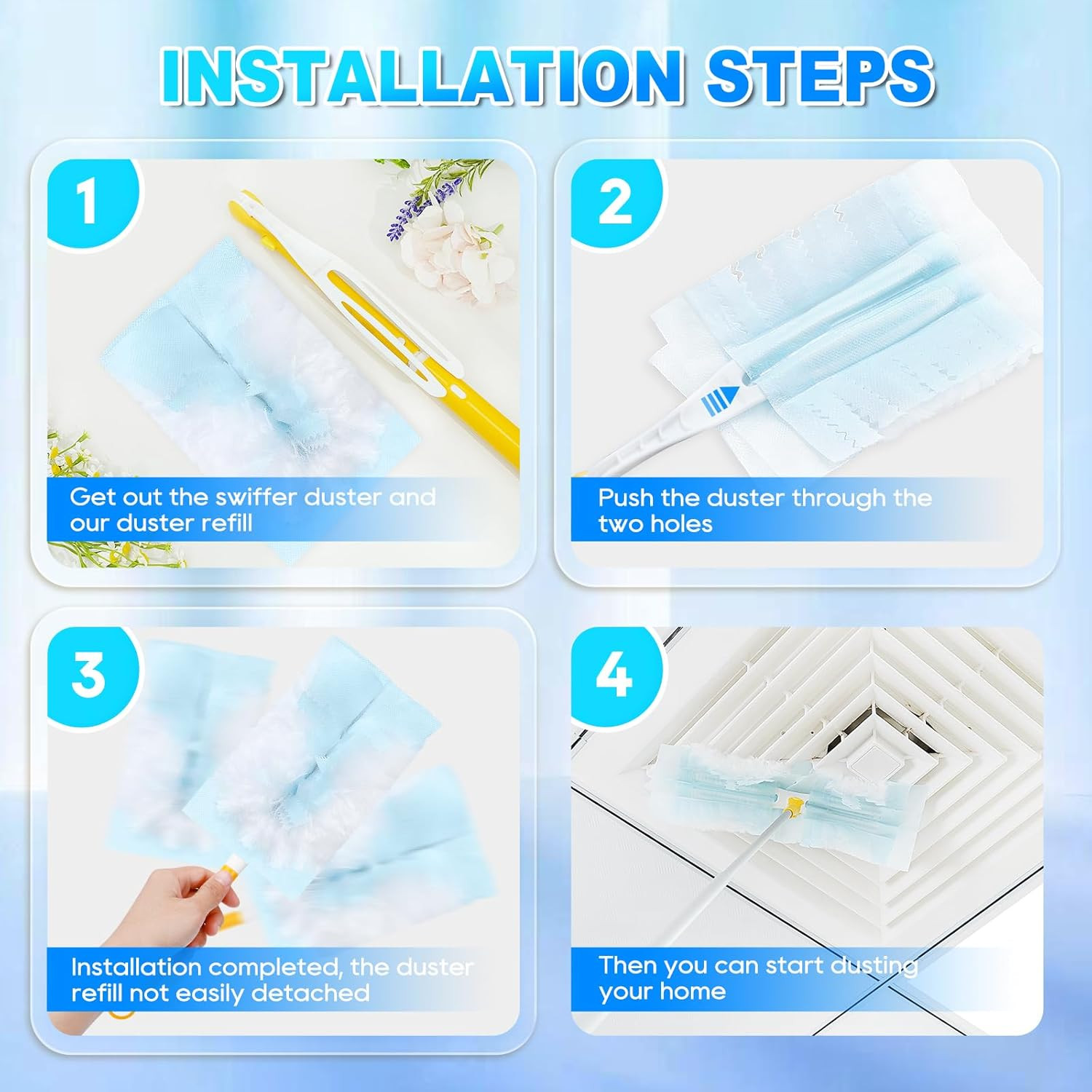 Swiffer-Compatible Unscented Heavy Duty Duster Refills, 20 Count