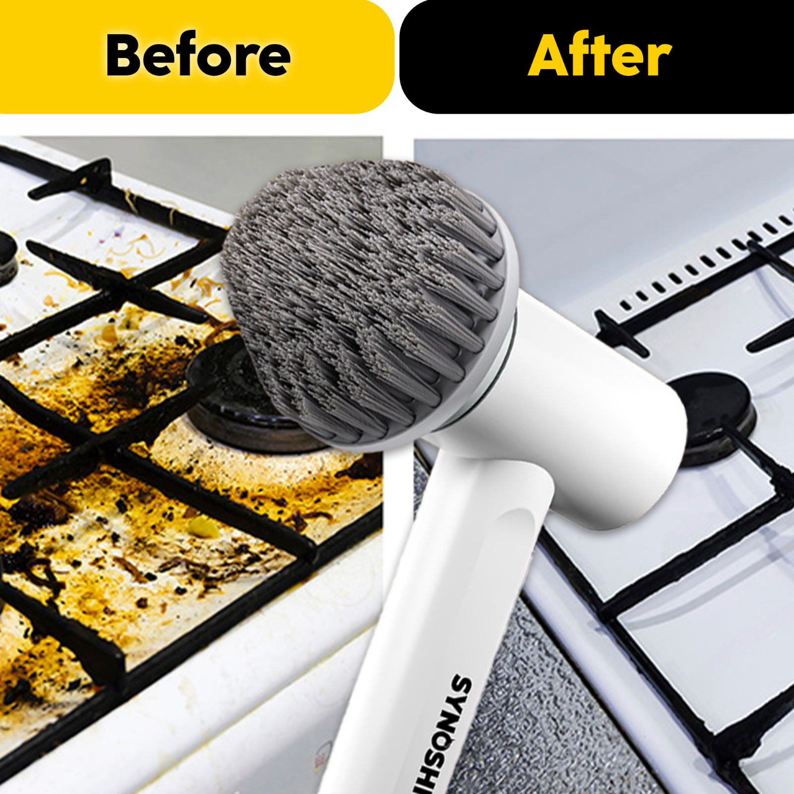 Synoshi Cone Brush Heads (2 Units). Perfect for Corners and Hard-To-Reach Places