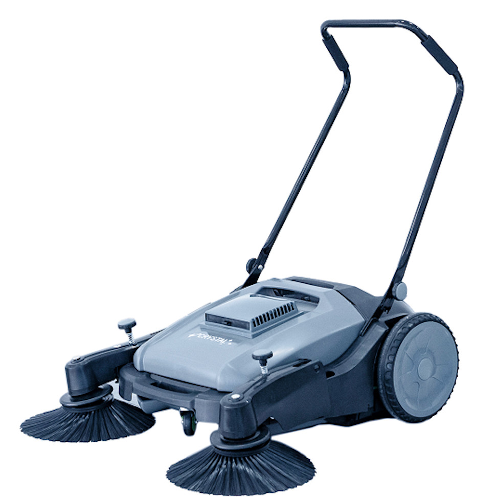 Industrial Floor Sweeper with 3 Brooms, 39 inch Cleaning width, 39,000 Sq.ft/h