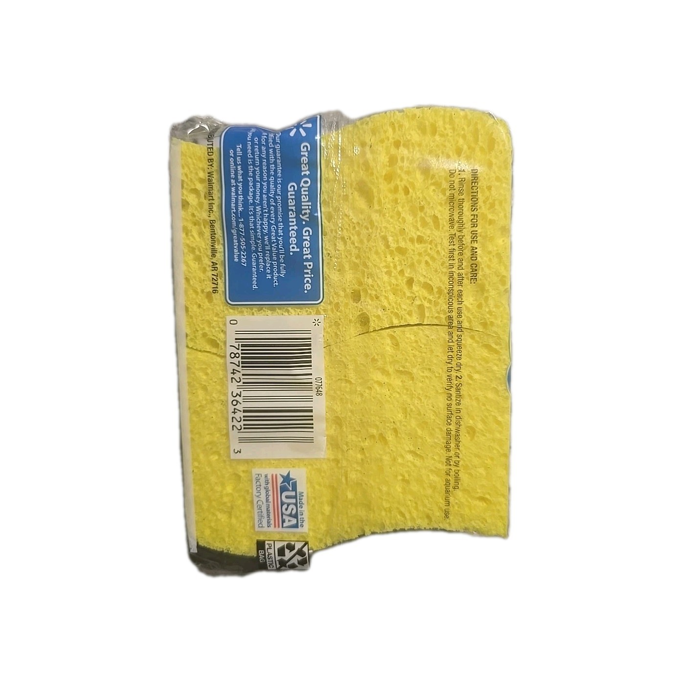 Great Value Non-Scratch Scrub Sponges, 2-Pack (8 Count Total)