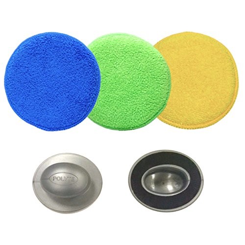 Microfiber Detailing Wax 12 Pack, 13 cm Multi-blue,green,yellow-microfiber