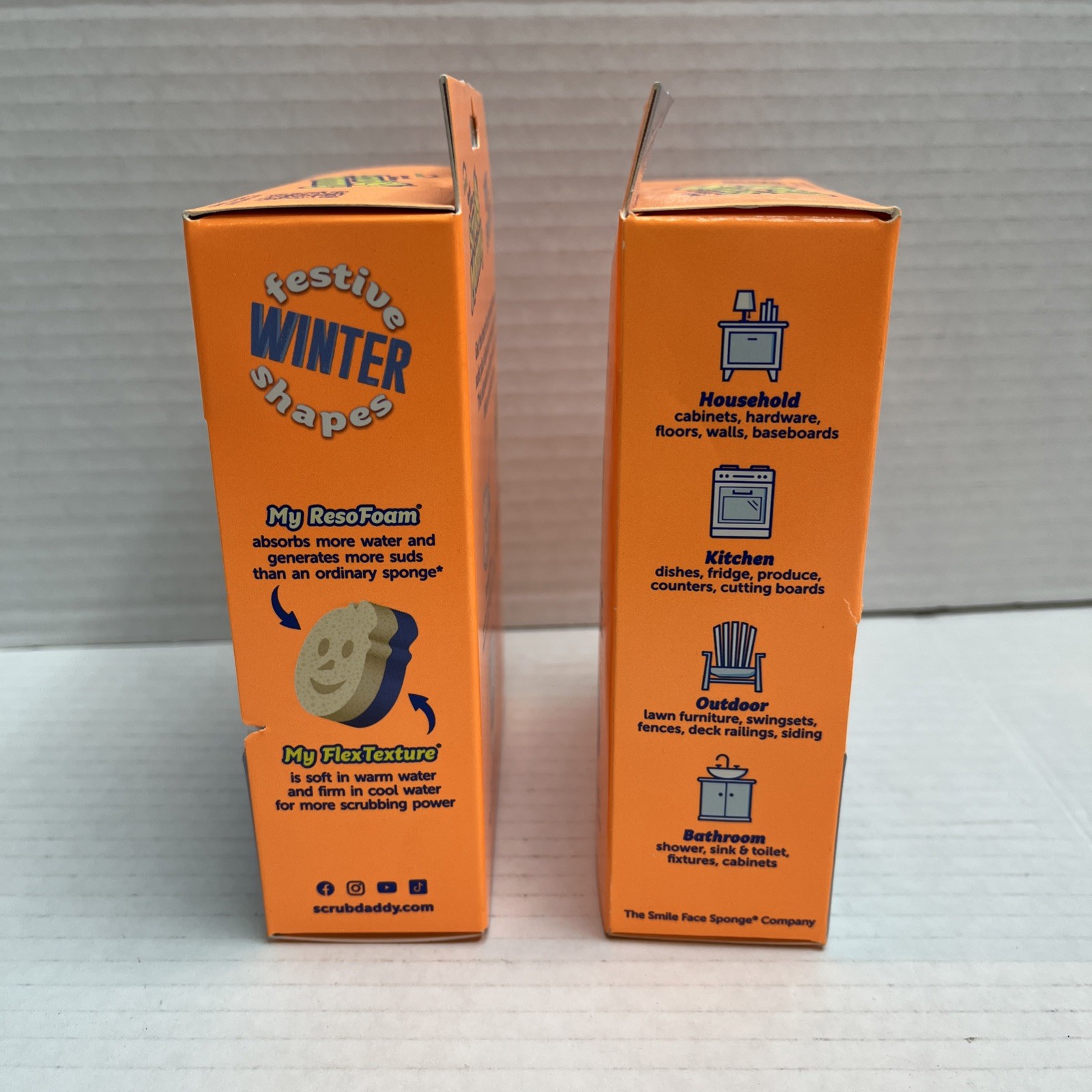 Scrub Daddy/Mommy Set Of 2 Winter Shape Christmas Santa & Snowman New In Box